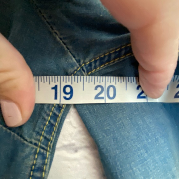 NWT Fiorucci Denim Pearl Button Down Shirt size 42 US Small Western - Picture 7 of 12